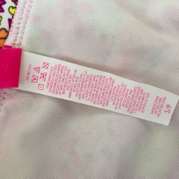 Victoria’s Secret Bikini Neon Floral Halter Size Small/Large - Picture 4 of 13